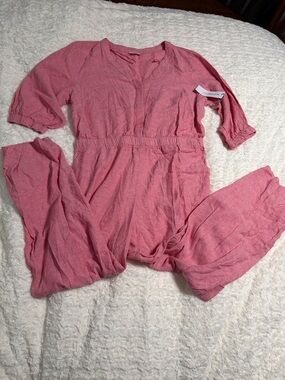 Liz Claiborne Rapture Rose women’s XL half-Sleeve jumpsuit NWT